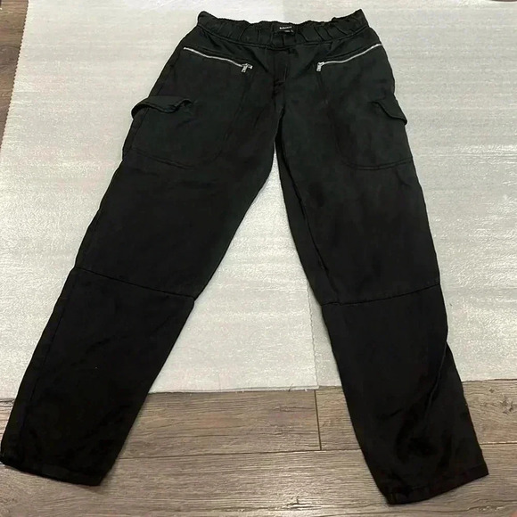 [XS]Babaton Raegan Lyocell Black Cargo Jogger  Pants - Picture 2 of 7